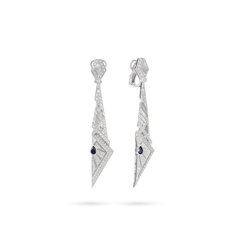 White Gold Diamond Earrings in Dubai