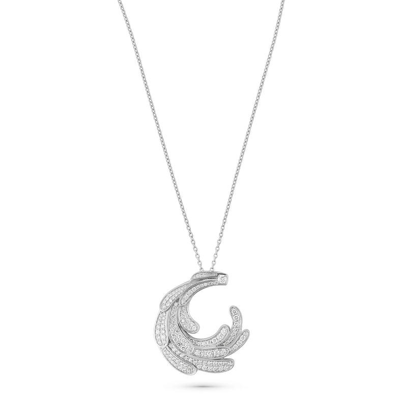 ETOILE WHITE Gold Luna Swirl Pendant