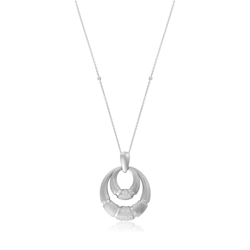 ETOILE White Gold Frosted Pendant