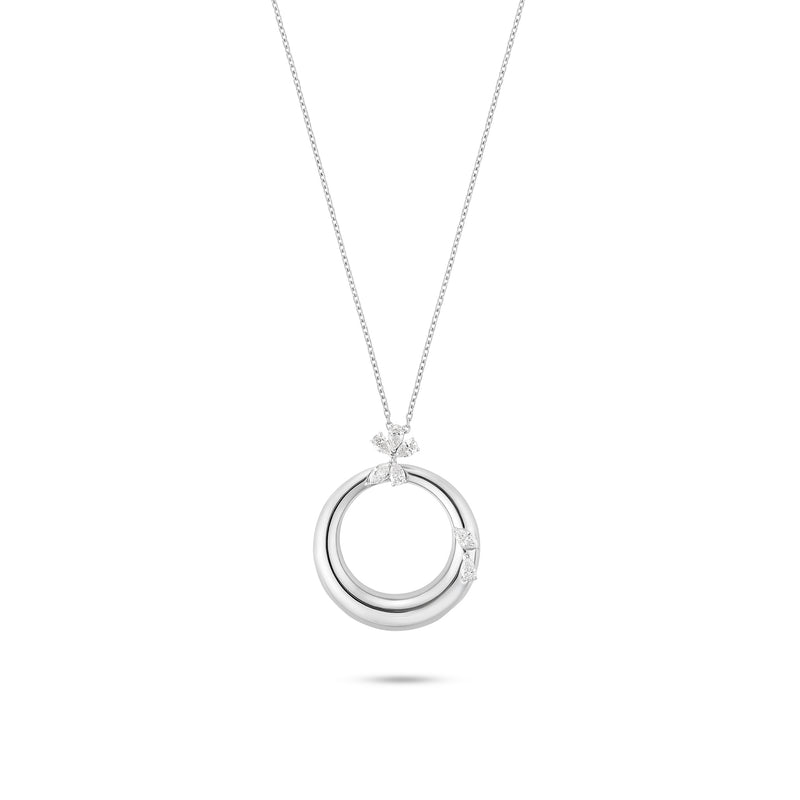 ETOILE Celestial Crescent White Gold Necklace