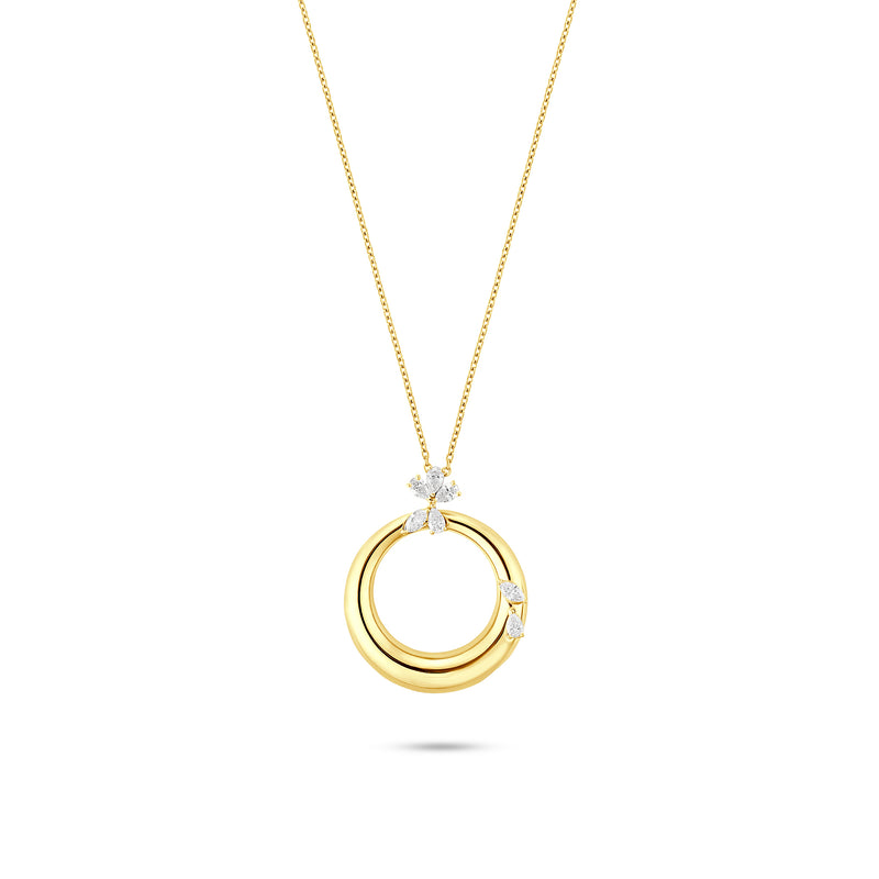 ETOILE Celestial Crescent Yellow Gold Necklace
