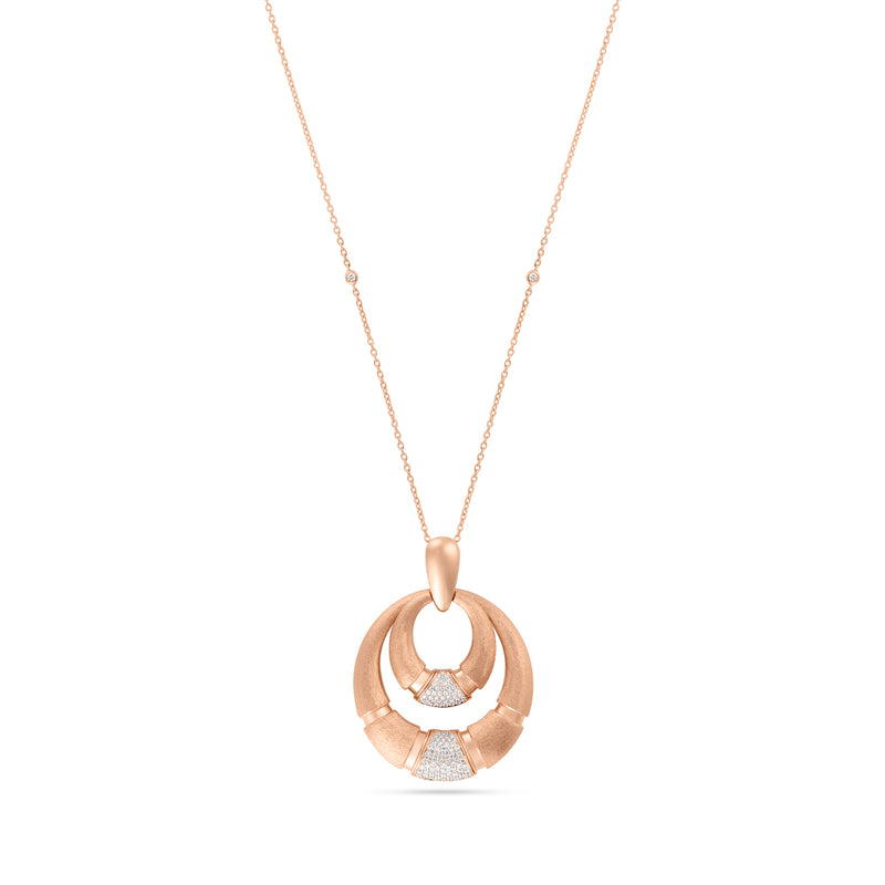 Rose Gold Frosted Pendant