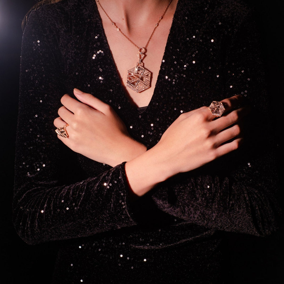 Vista collection rose gold geometric jewellery