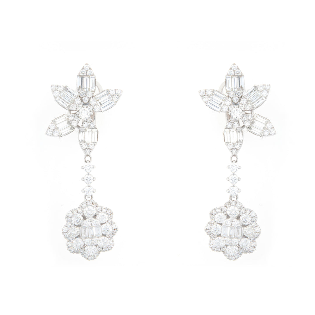 White Gold Diamond Earrings