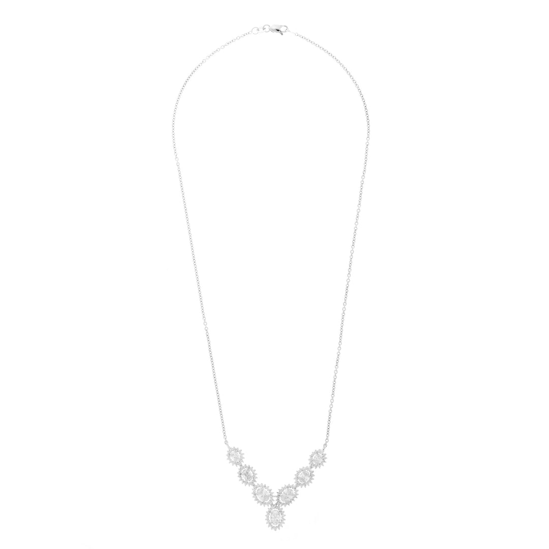 ETOILE White Gold Oval Diamonds Pendant