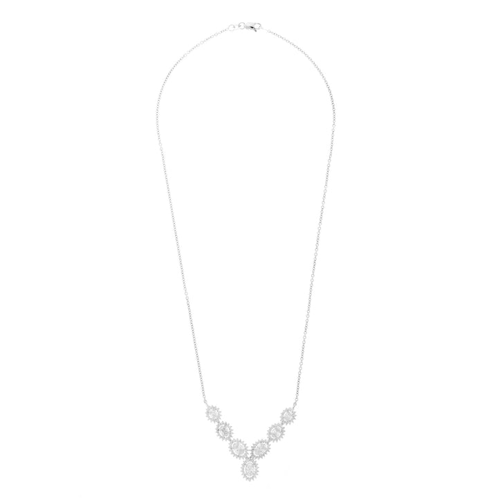 ETOILE White Gold Oval Diamonds Pendant