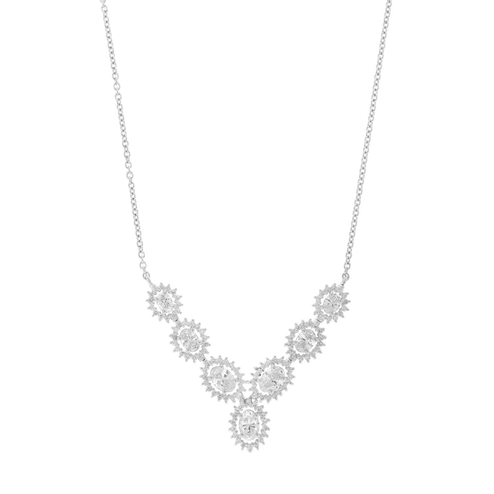 ETOILE White Gold Oval Diamonds Pendant