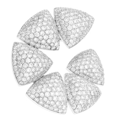 White Gold Triangle Diamond Earring