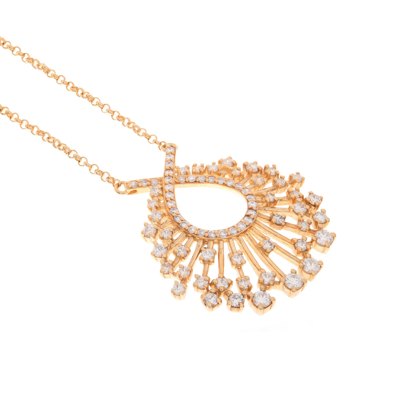 Sunshine Yellow Gold Diamond Pendant.