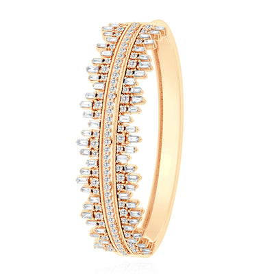 DILARA Yellow Gold Baguette Diamond Bangle DILARA Yellow Gold Baguette Diamond Bangle