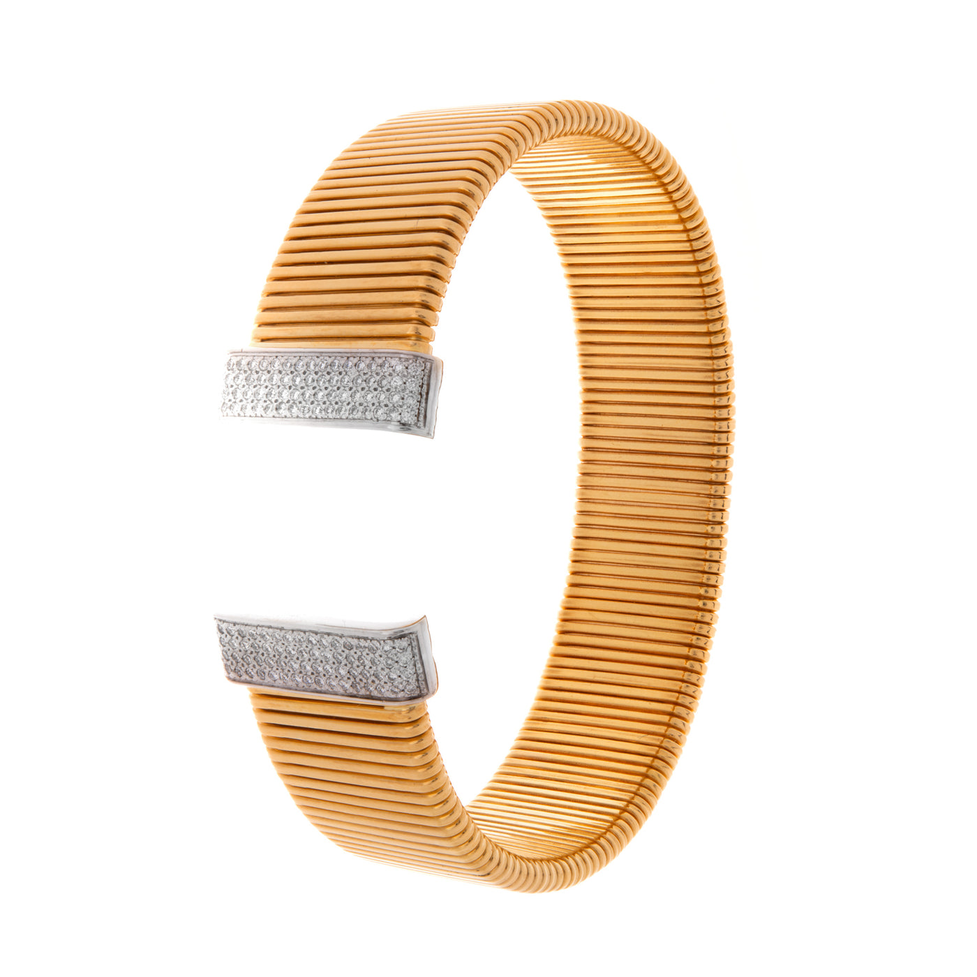 Soit Belle Yellow Gold Diamond Vintage Bangle