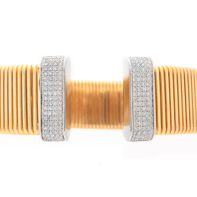 Yellow Gold Diamond Vintage Bangle