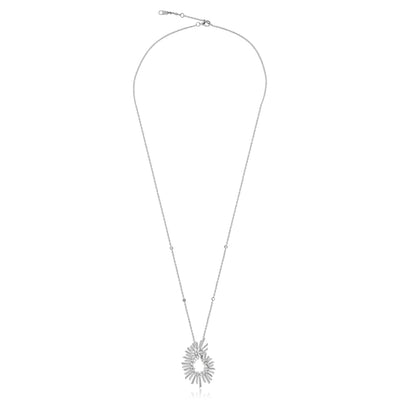 VISTA White Gold multiple rays Diamond Pendant