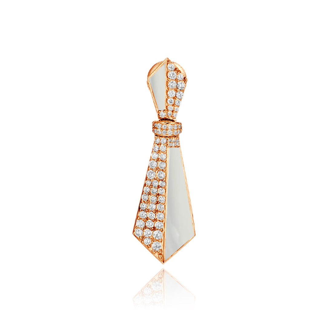 VISTA Rose Gold Diamond Earring with natural Mother of pearl