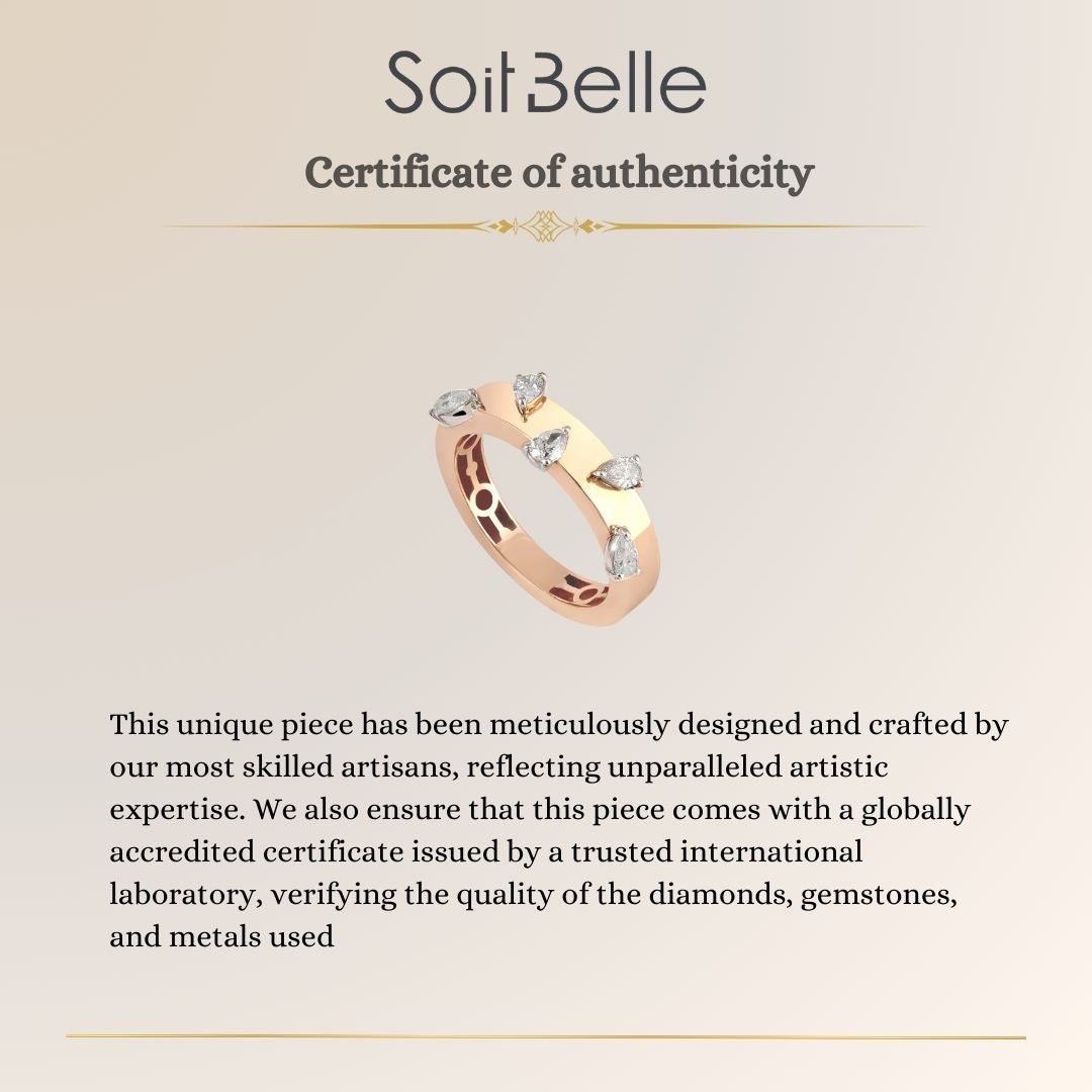 ETOILE Rose Gold Scattered Diamond Ring