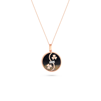  ICONS Rose Gold Diamond Flowers Pendant