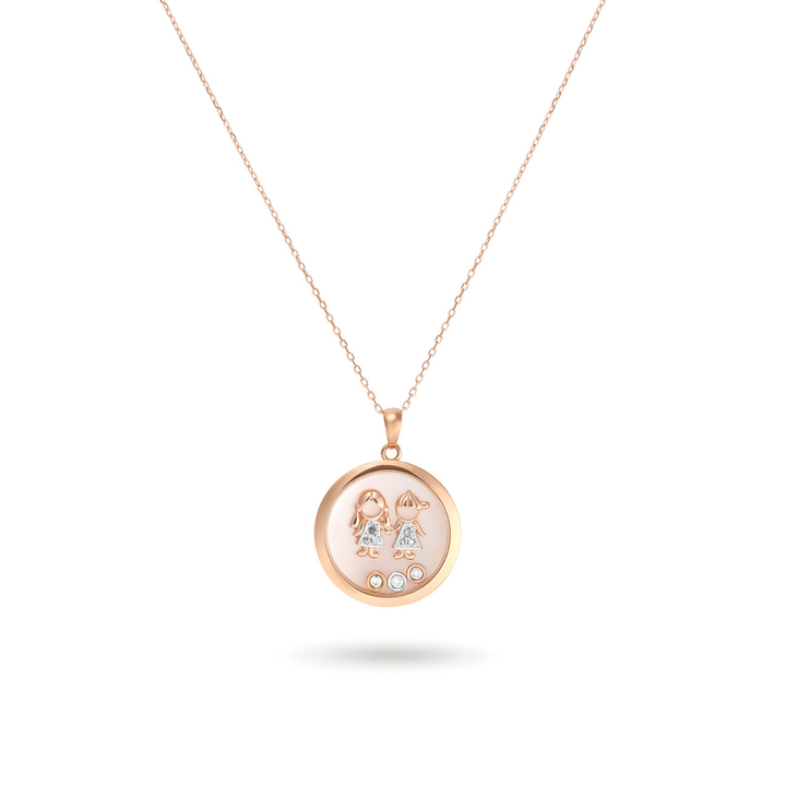 ICONS Rose Gold Diamond Gemini Pendant