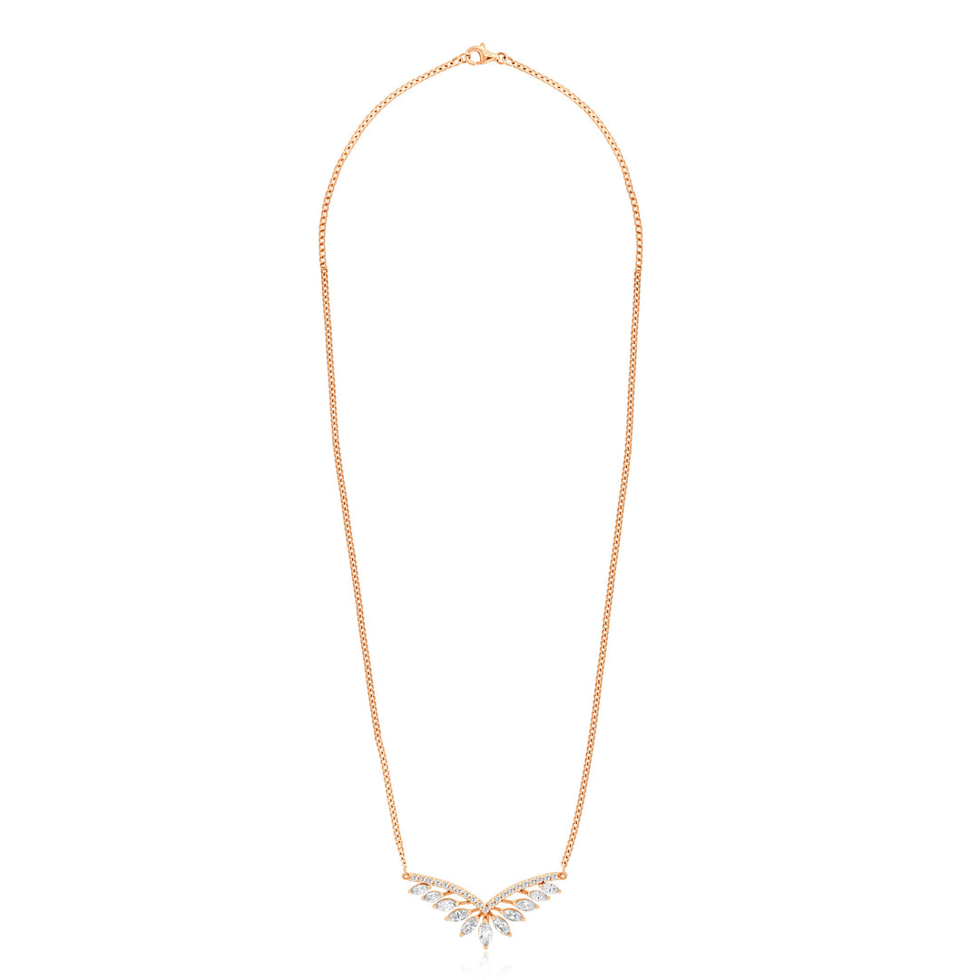 ETOILE Rose Gold Marquise Diamond Pendant.