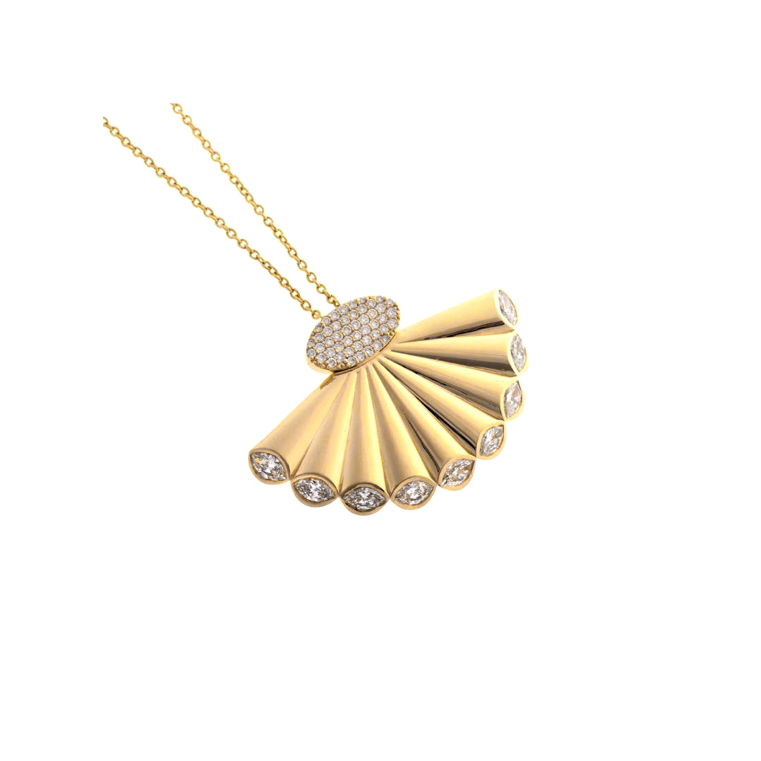 ETOILE Yellow Gold Diamond Pendant