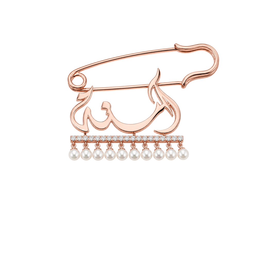 Pearl Diamond Brooch
