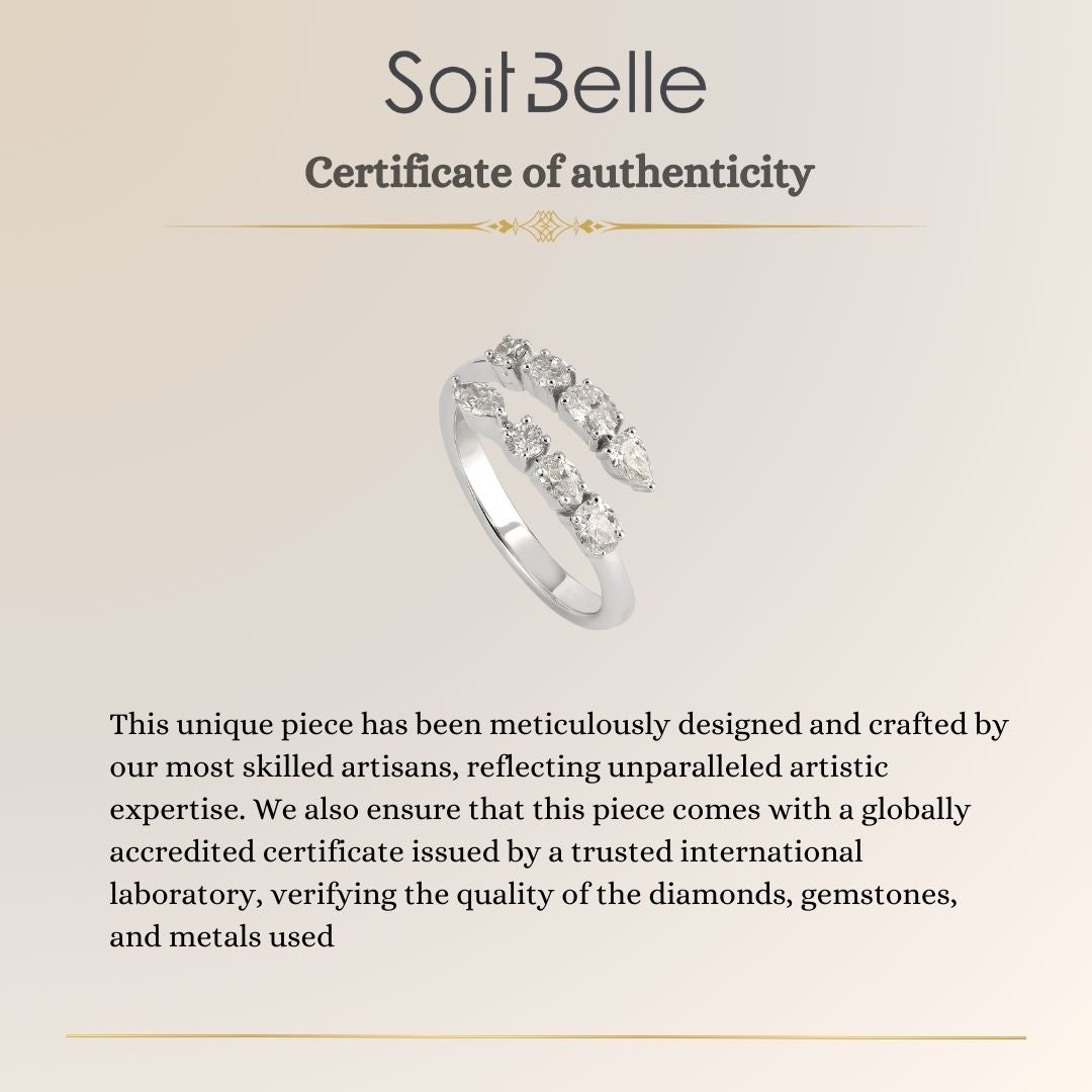 ETOILE White Gold Overlapping Diamonds Ring