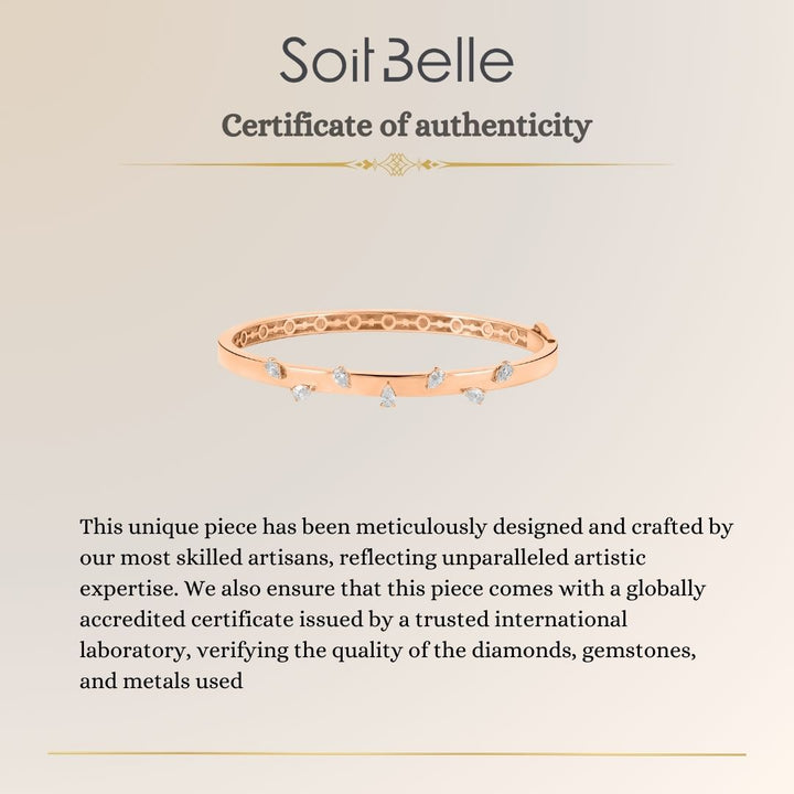 ETOILE Rose Gold Scattered Diamond Bangle