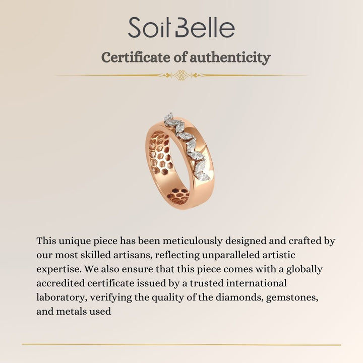 Rose Gold Marquise Diamond Ring 