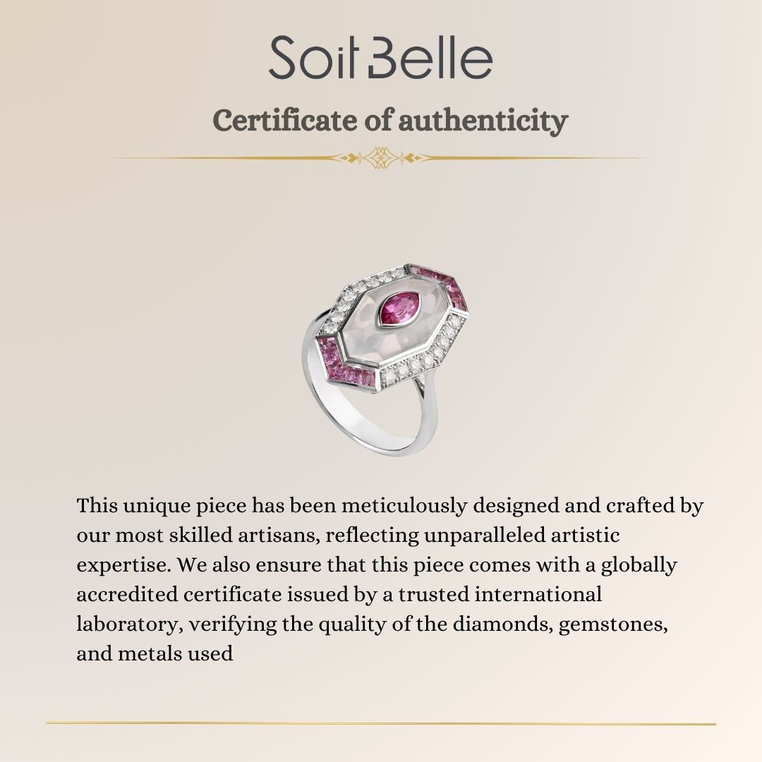 luxury pink sapphire diamond ring