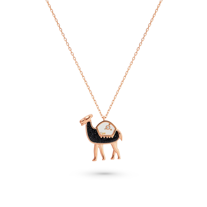 ICONS Yellow Gold Diamond Camel Pendant