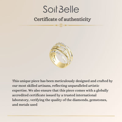 DILARA Yellow Gold Overlapping Diamond Ring