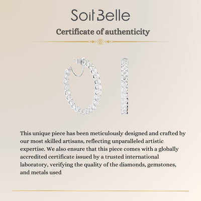 SB Classic White gold diamond hoop earrings