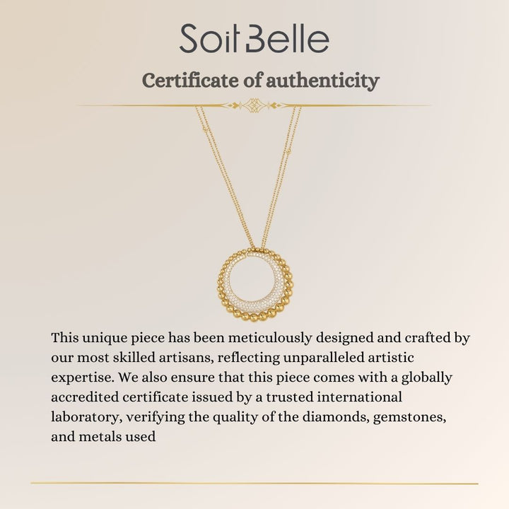 Lucien Rose Gold Diamond Moon Embellished Pendant