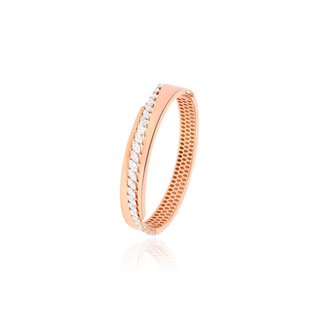 ÉTOILE Rose Gold Marquise Diamond Bangle