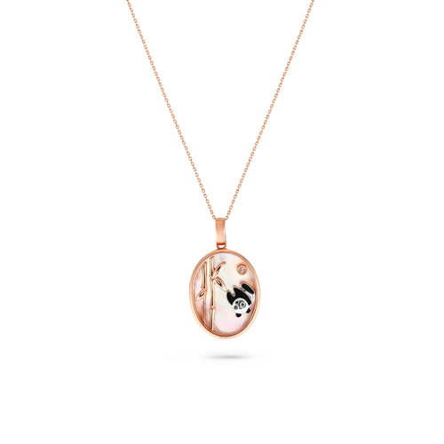  ICONS Rose Gold Diamond Panda Pendant