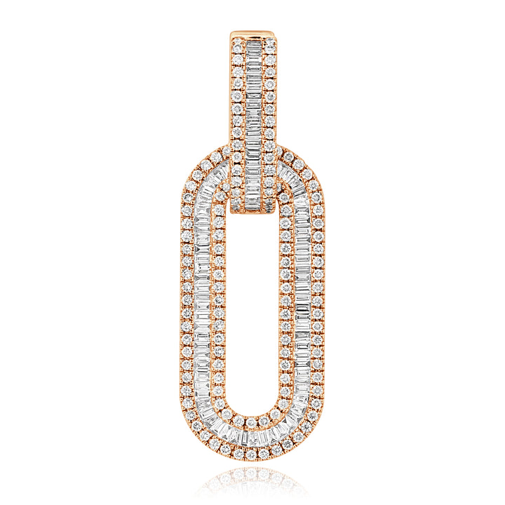 Rose Gold Diamond Link Earrings
