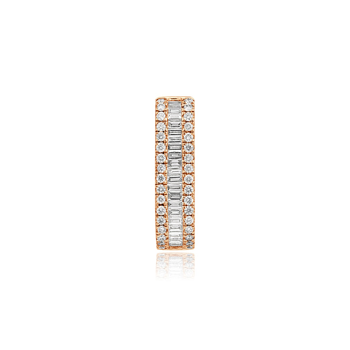 Rose Gold Diamond Link Earrings