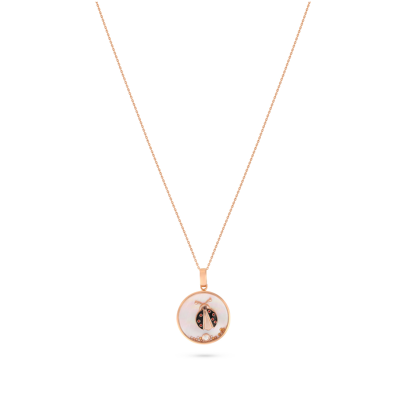  Rose Gold Diamond Coccinelle Pendant