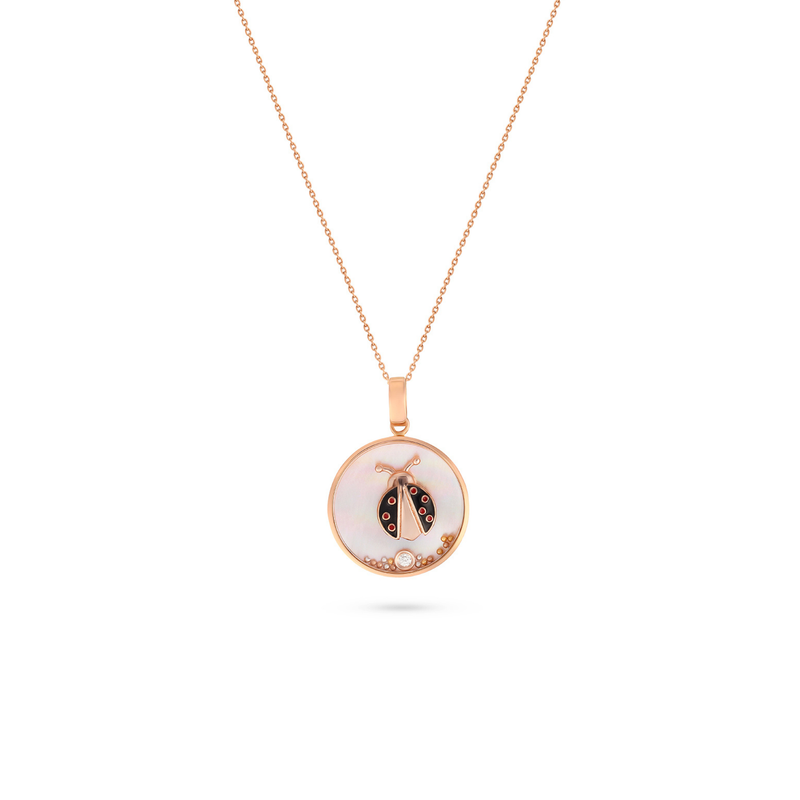 ICONS Rose Gold Diamond Coccinelle Pendant