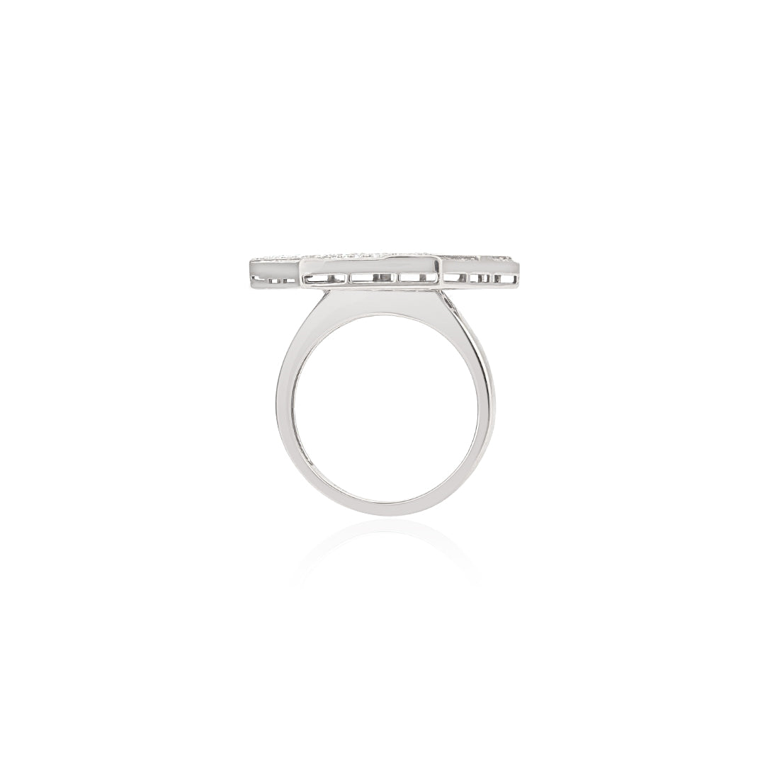 VISTA White Gold Hexagon Diamond Ring