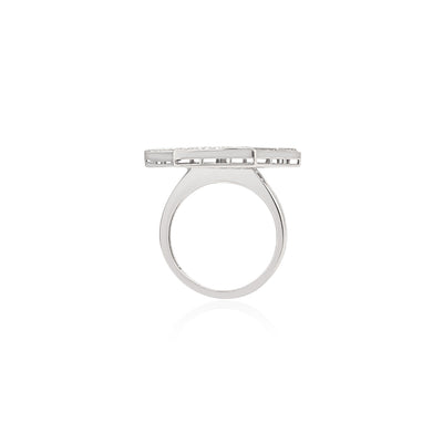 VISTA White Gold Hexagon Diamond Ring