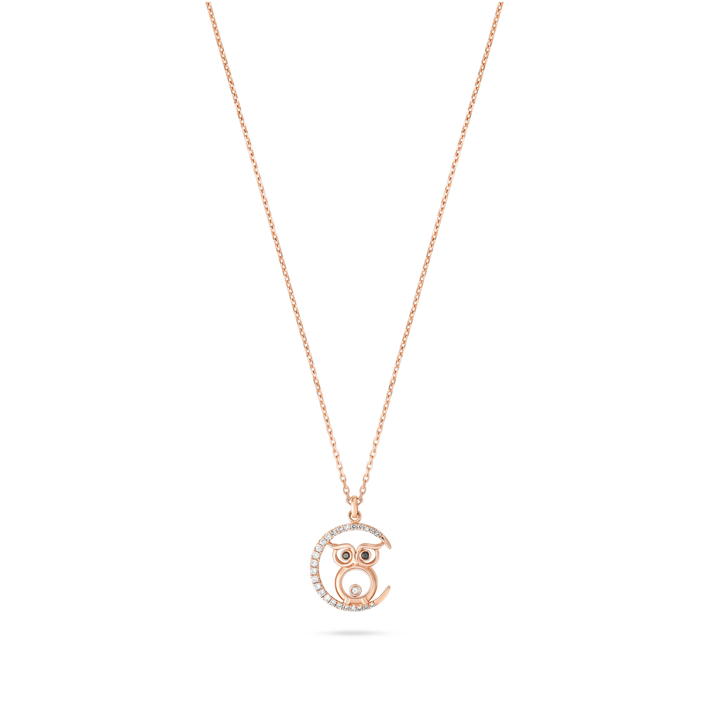 Rose Gold Diamond Hibou Pendant