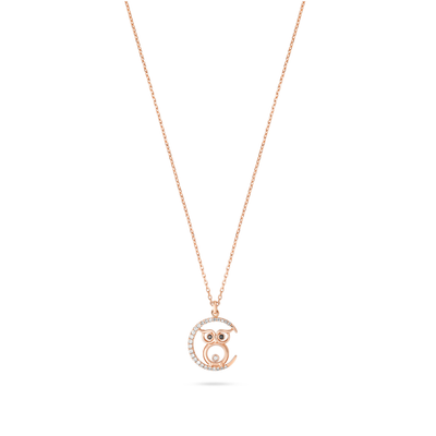 Rose Gold Diamond Hibou Pendant ICONS Rose Gold Diamond Hibou Pendant