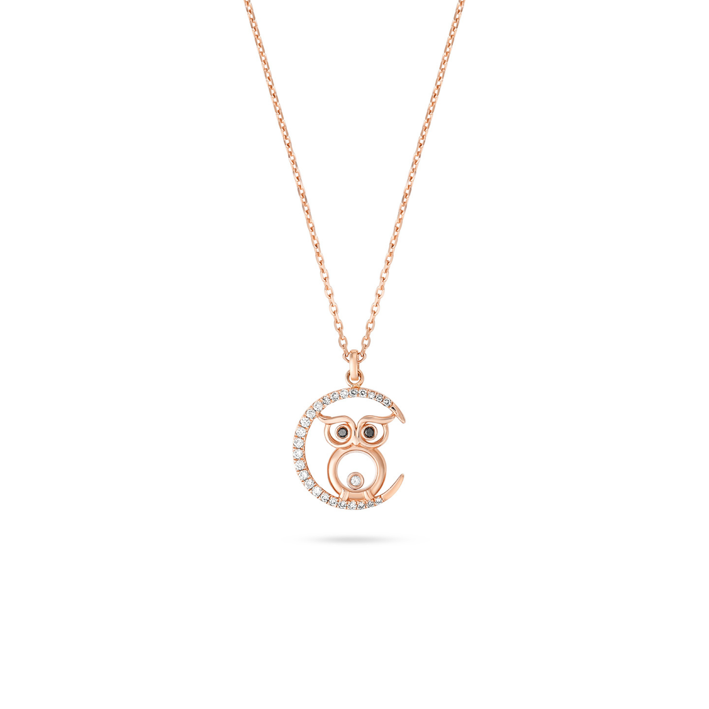 ICONS Rose Gold Diamond Hibou Pendant
