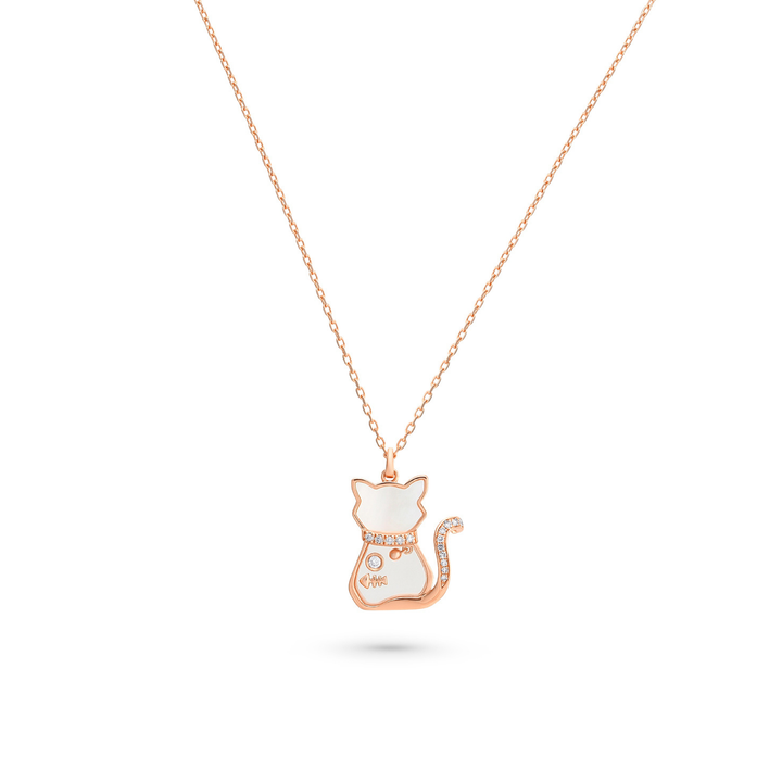ICONS Yellow Gold Diamond Cat Pendant