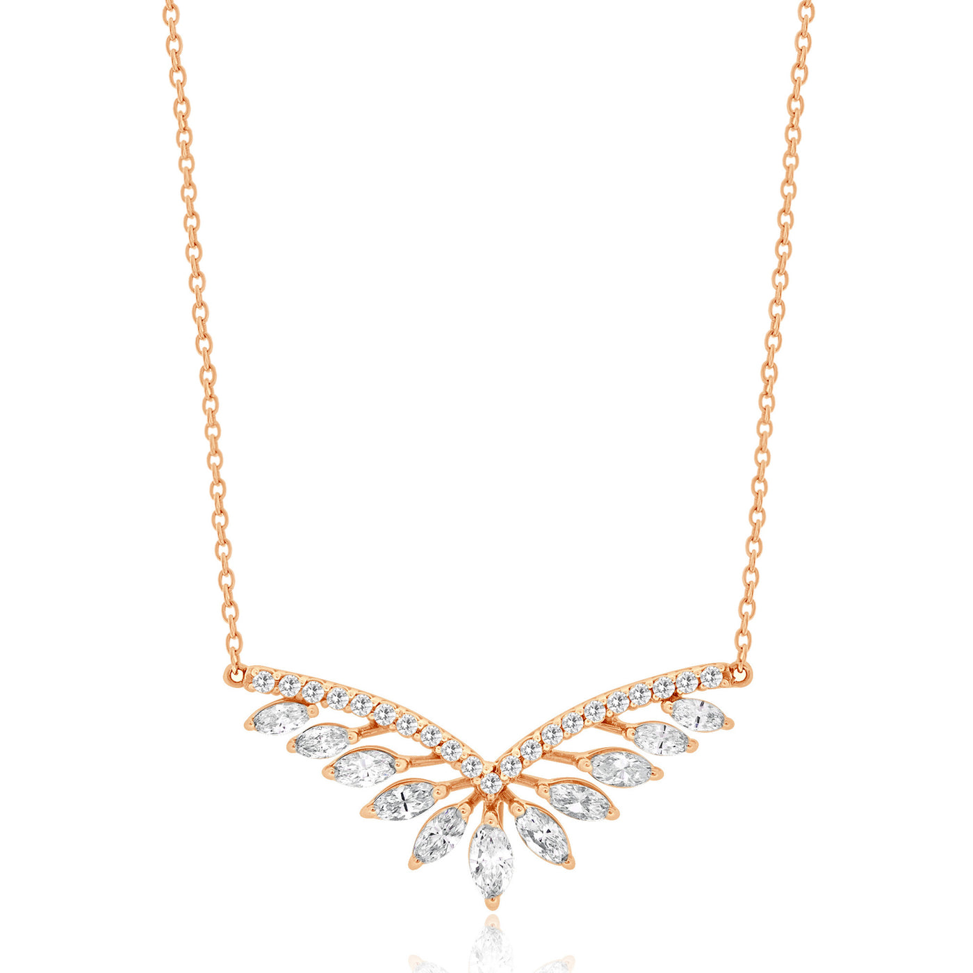 ETOILE Rose Gold Marquise Diamond Pendant.