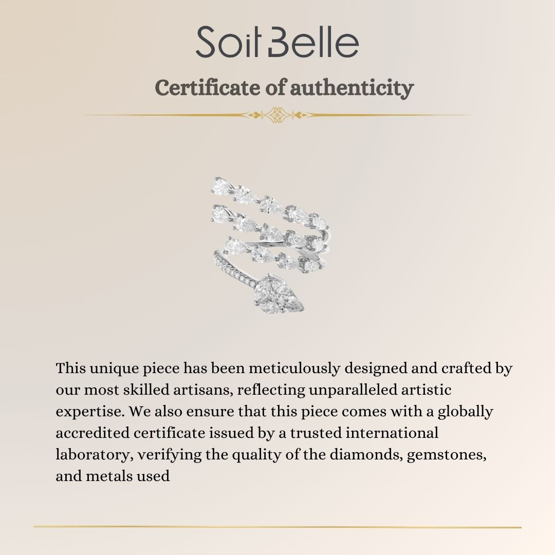 ETOILE White Gold Open Claw Diamond Ring