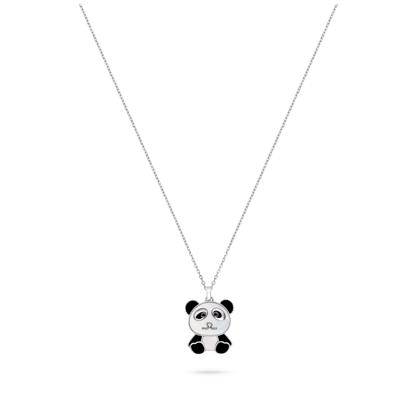 White Gold Diamond Panda Pendant