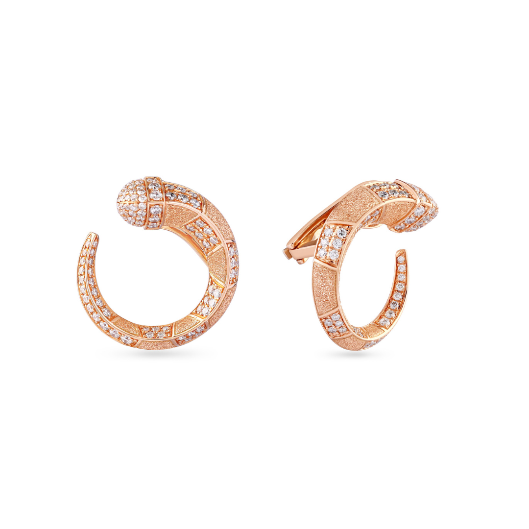 Soit Belle Signature Rose Gold Diamond Earrings