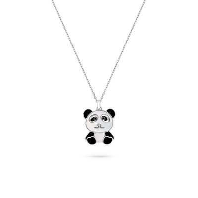  ICONS White Gold Diamond Panda Pendant