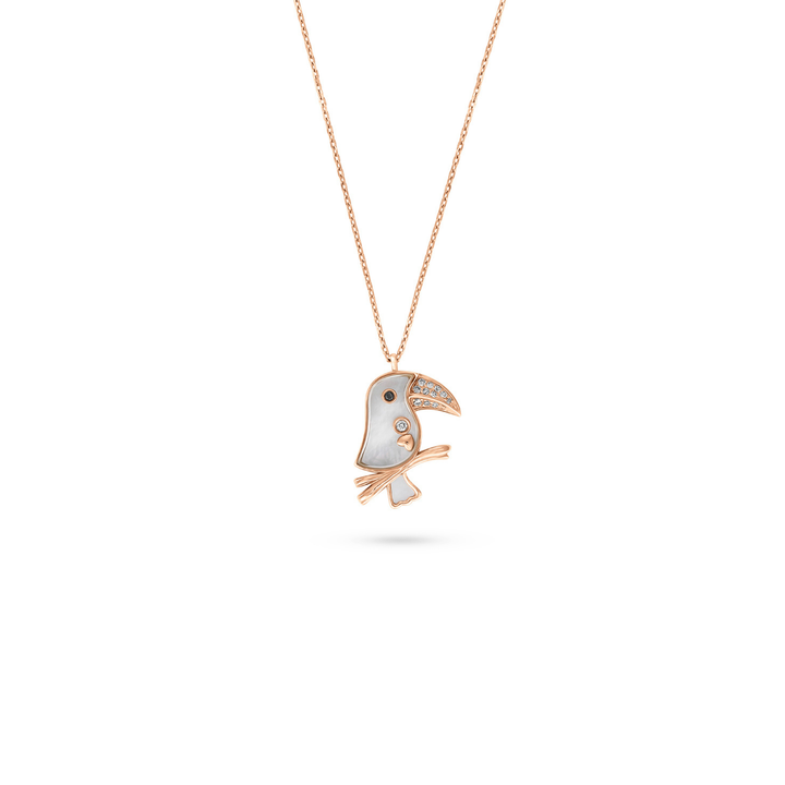 ICONS Yellow Gold Diamond Parrot Pendant